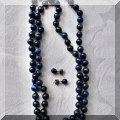 J08. Lapis necklace and earrings. 